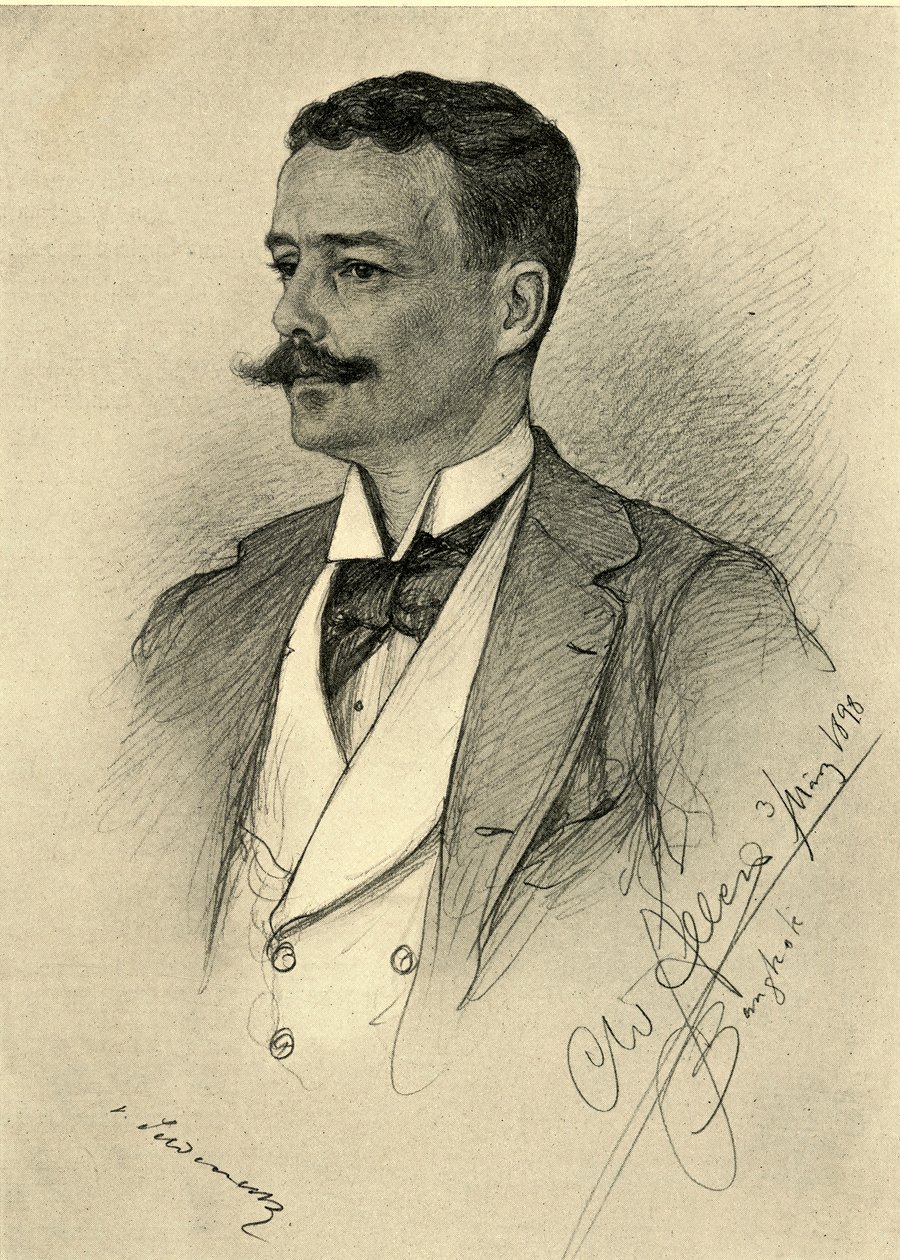 Bir adamın portresi, Bangkok, 1898. by Christian Wilhelm Allers