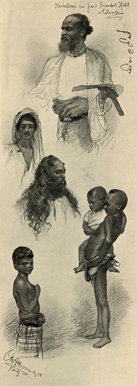 İnsan çalışmaları, Seylan, 1898. by Christian Wilhelm Allers