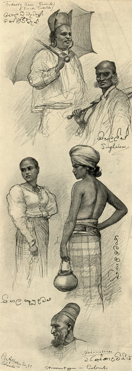 İnsanların Çalışmaları, Kolombo, Seylan, 1898. by Christian Wilhelm Allers