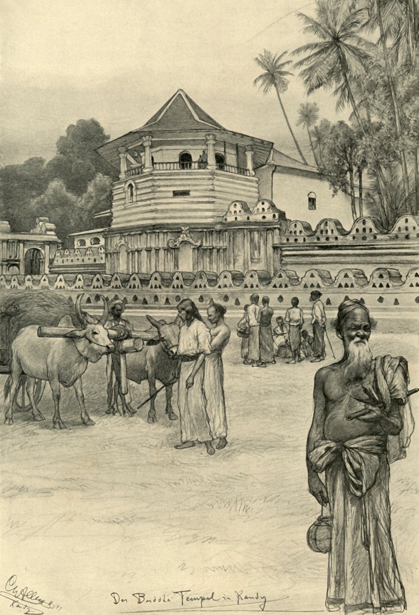 Diş Tapınağı, Kandy, Seylan, 1898. by Christian Wilhelm Allers