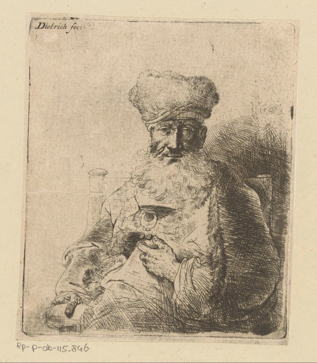 Bir Yahudi Rahibin Büstü by Christian Wilhelm Ernst Dietrich