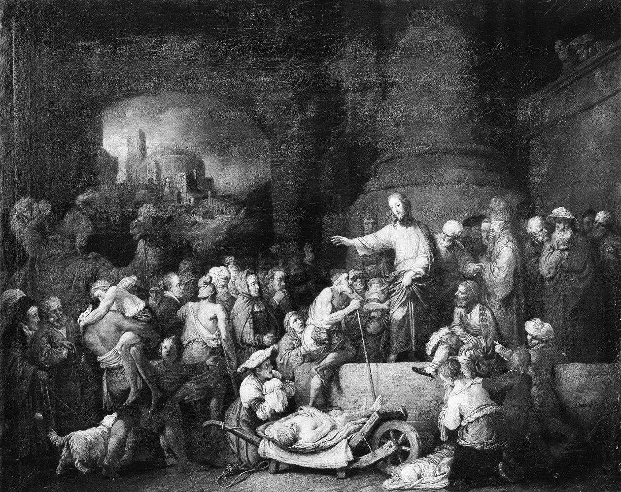 Hastaları İyileştiren İsa, 1742. by Christian Wilhelm Ernst Dietrich