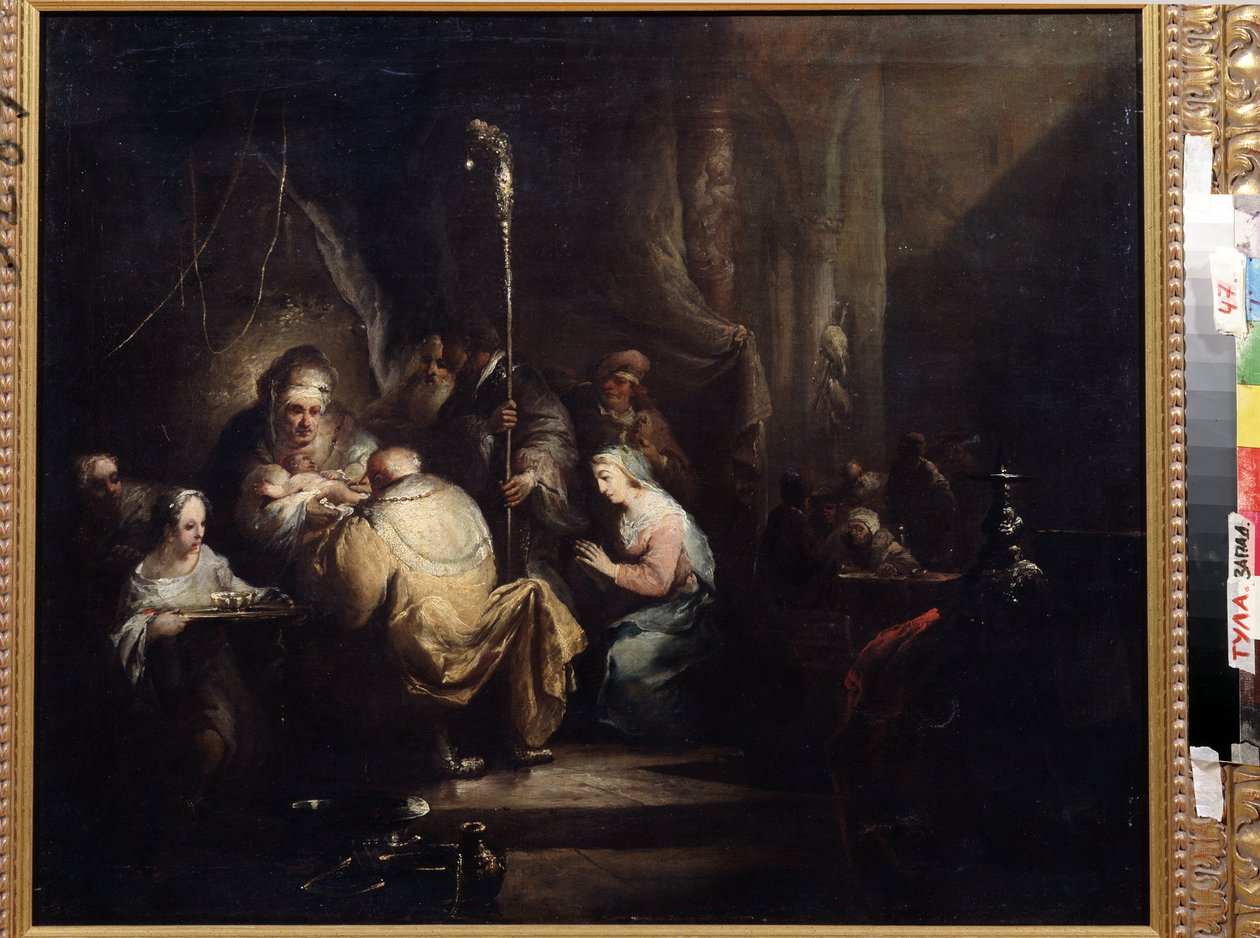 "Sünnet" (Sünnet) Tablosu Christian Wilhelm Ernst Dietrich (1712-1774) 1763 Devlet Sanat Müzesi Tula Rusya by Christian Wilhelm Ernst Dietrich