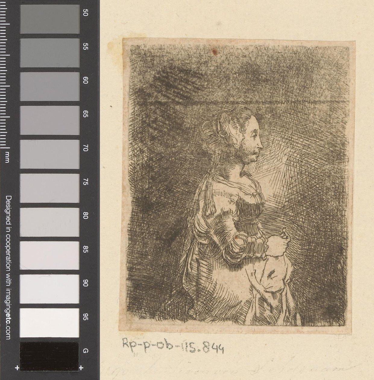Elinde yüzük olan kadın by Christian Wilhelm Ernst Dietrich