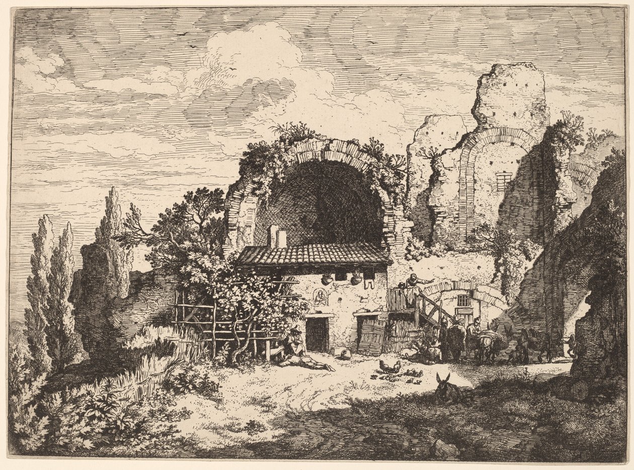 Katırcılar Hanı by Christian Wilhelm Ernst Dietrich, after Pieter van Laer