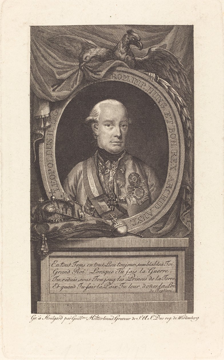 Leopold II, Kutsal Roma İmparatoru by Christian Wilhelm Ketterlinus