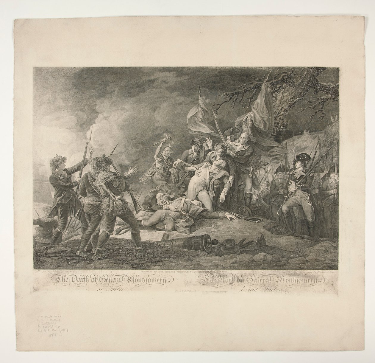 General Montgomery'nin Quebec'te Ölümü by Christian Wilhelm Ketterlinus