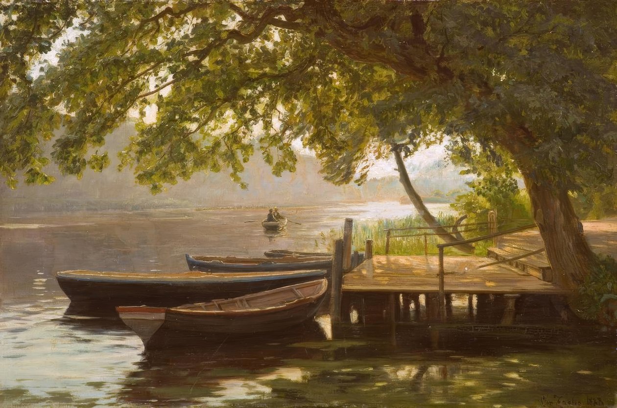Ch. Zacho, gölde güneşli bir gün by Christian Zacho