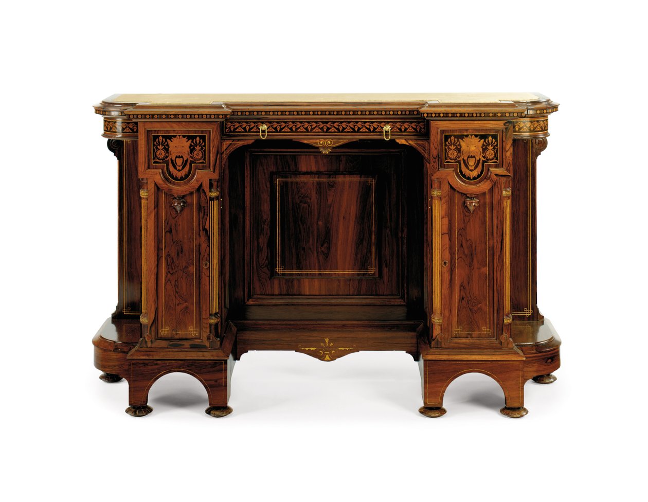 Rönesans canlanma marquetry büfe by Christian and Gustave Herter