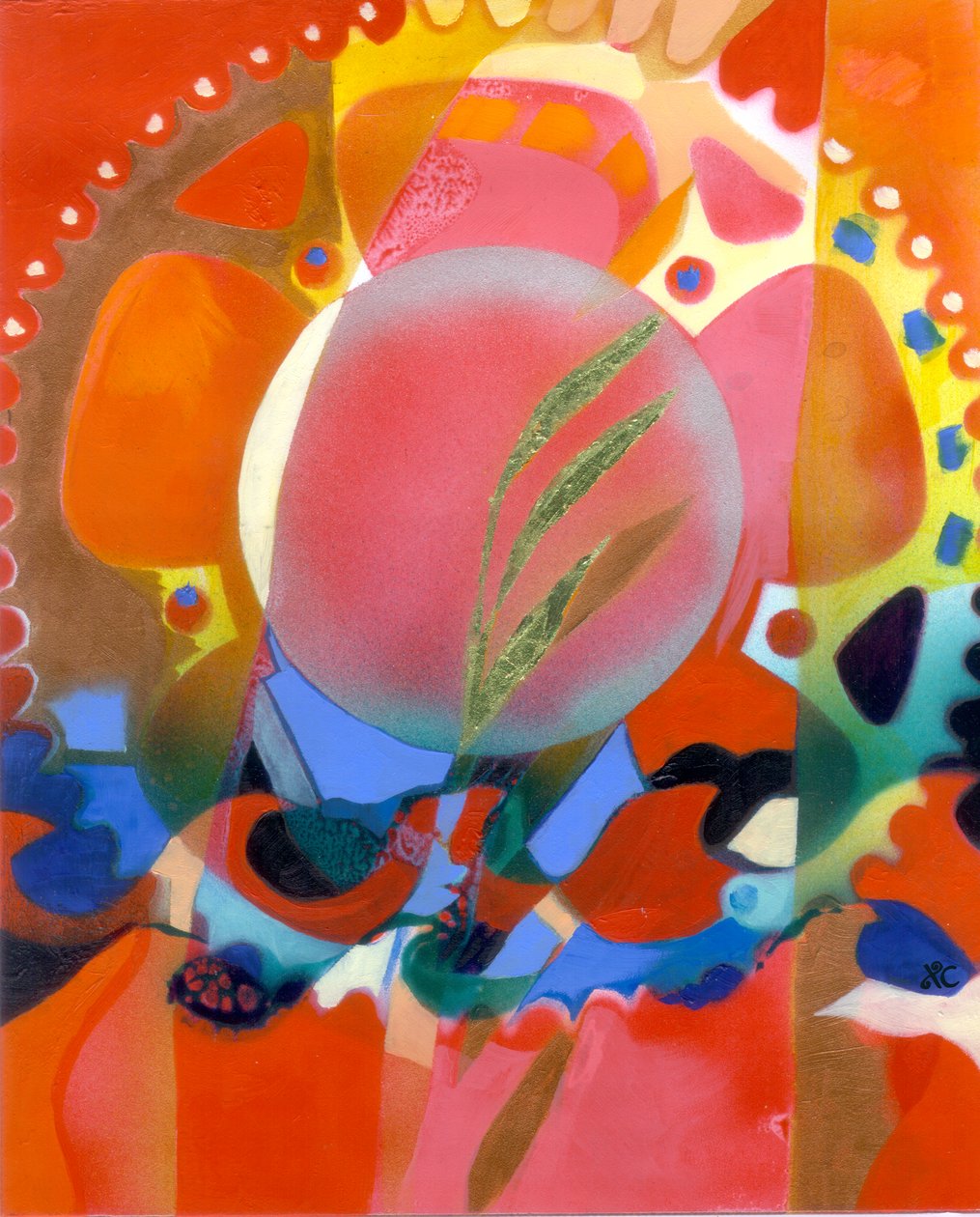 Umut, c. 2009 (altın varaklı panel üzerine akrilik) by Christina Saj