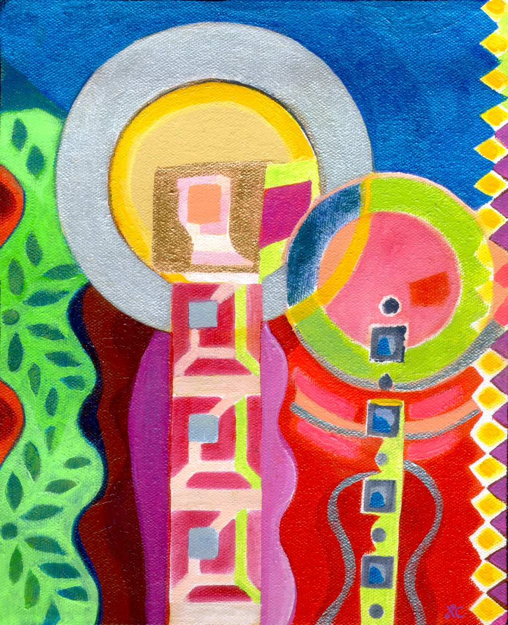 Bahçede Madonna ve Çocuk, yak. 2010 (tuval üzerine akrilik) by Christina Saj