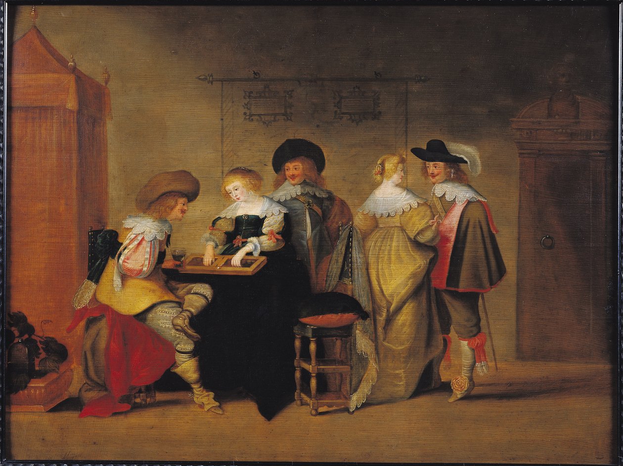 Tavla Oyuncuları by Christoffel Jacobsz van der Lamen