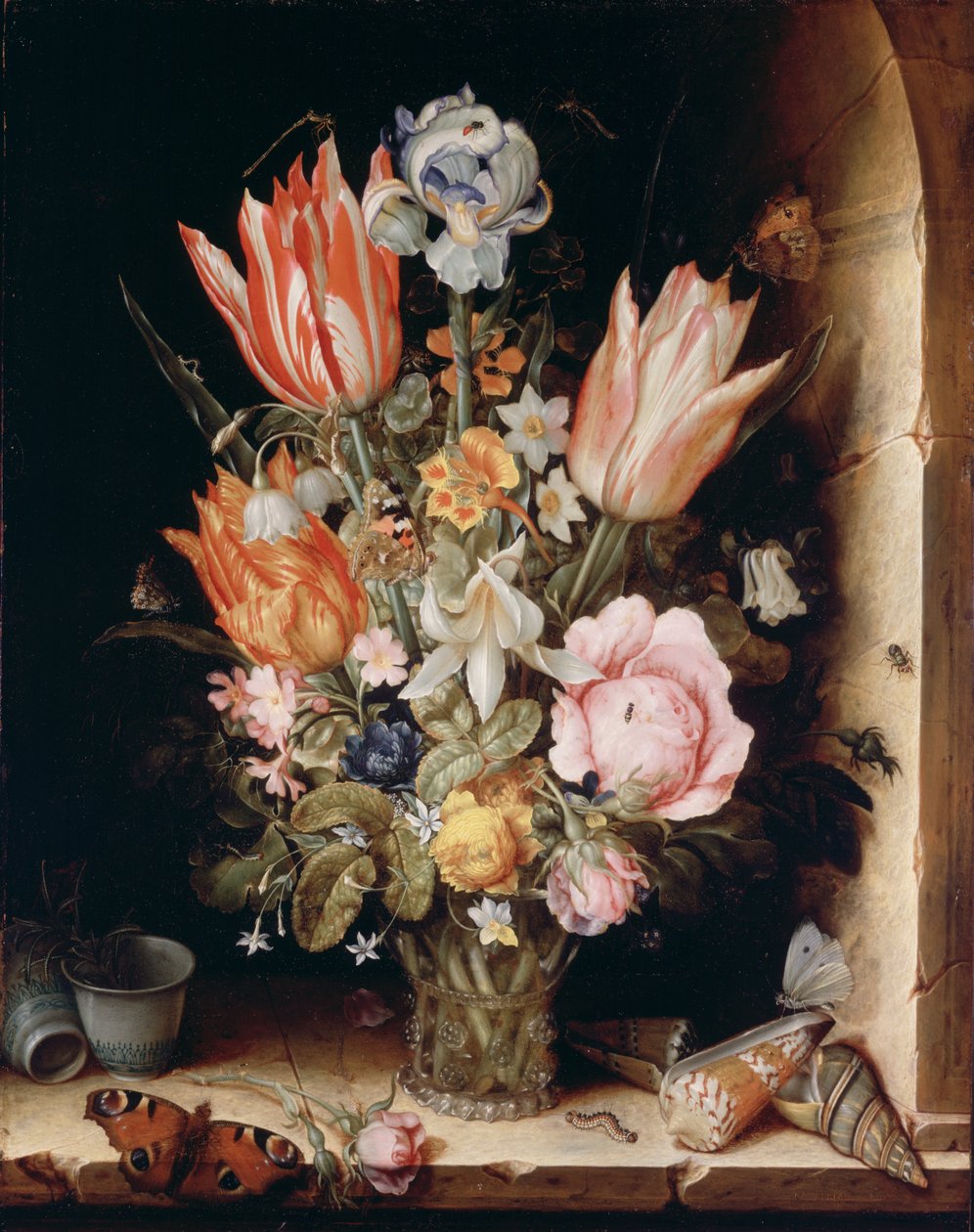 Vazoda Çiçeklerle Natürmort by Christoffel van den Berghe