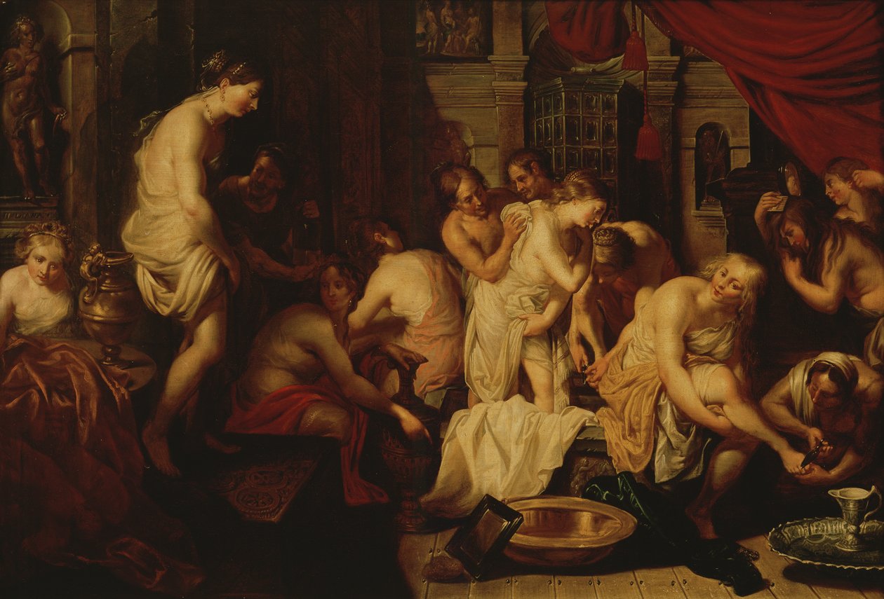 Kadınlar banyo by Christoffel Jacobsz van der Lamen