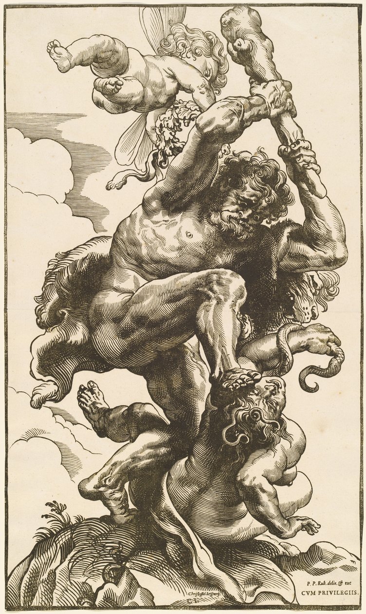Öfke ve Anlaşmazlıkla Savaşan Herkül by Christoffel Jegher after Sir Peter Paul Rubens