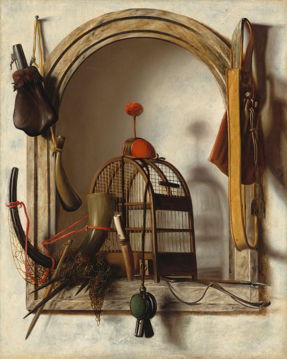 Falconry Teçhizatı ile Niş by Christoffel Pierson