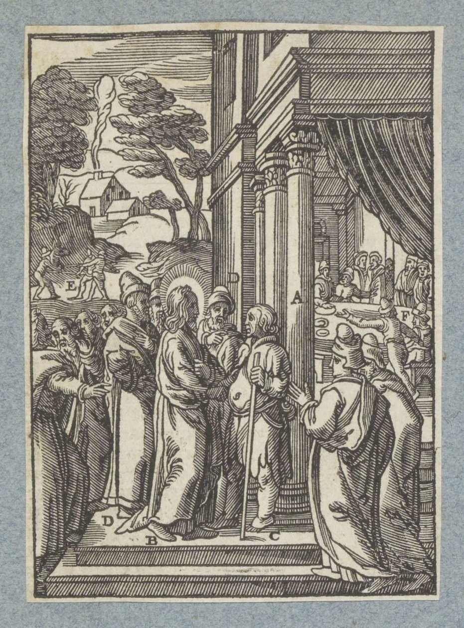 Mesih Şabat günü susuz bir adamı iyileştirir by Christoffel van Sichem (II)
