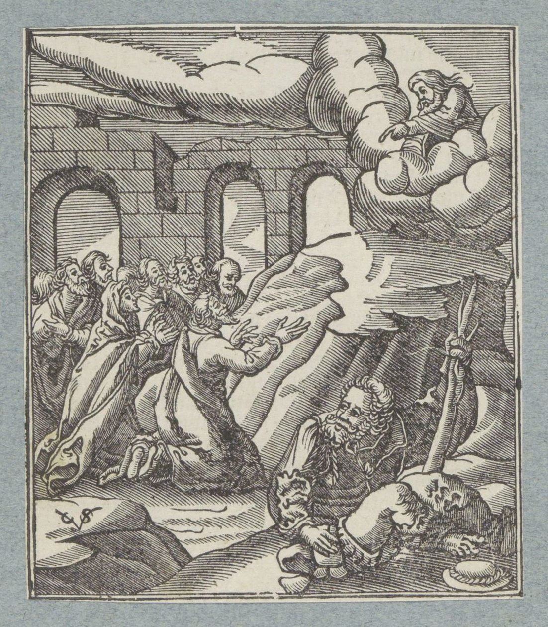 İsraillilerin yardım çağrısı Baba Tanrı tarafından işitildi by Christoffel van Sichem (II)