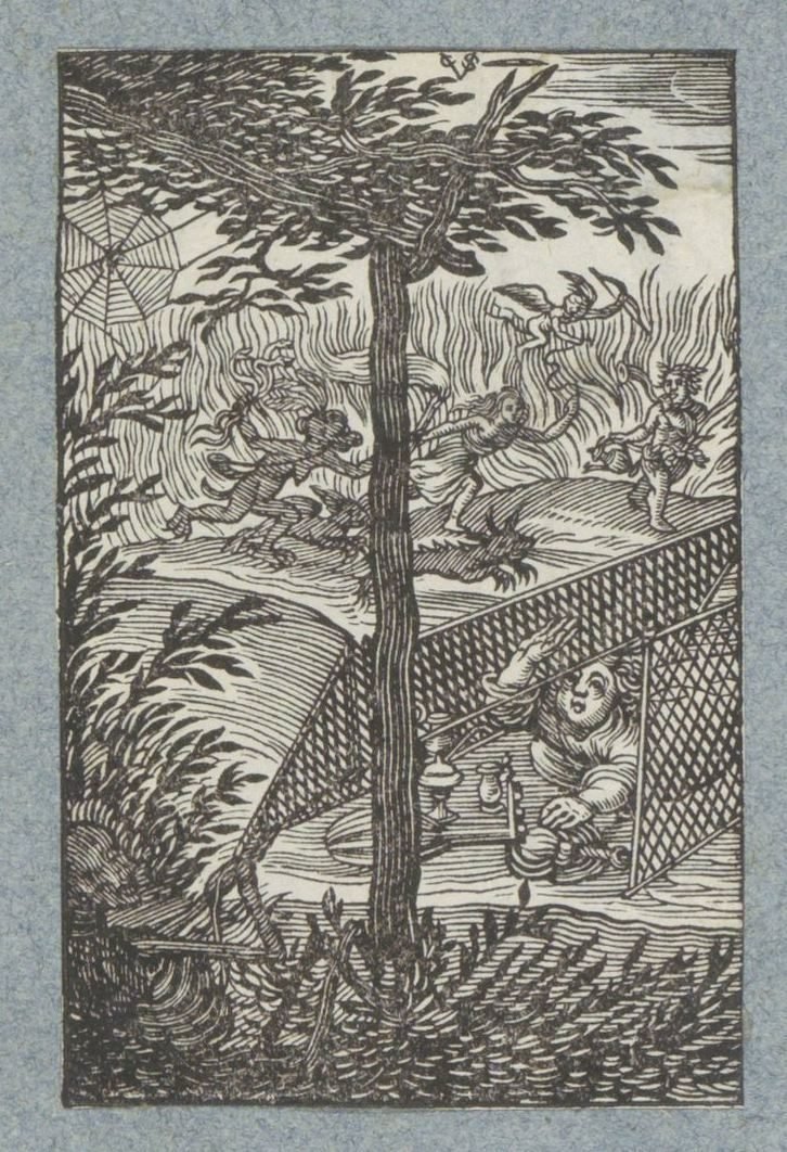 Ölümün ağlarına takılan çocuk Pia Desideria (dizi adı) by Christoffel van Sichem (II)