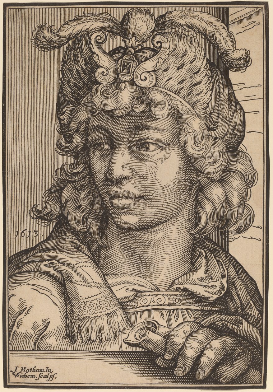 Genç Bir Adamın Büstü by Christoffel van Sichem I after Jacob Matham