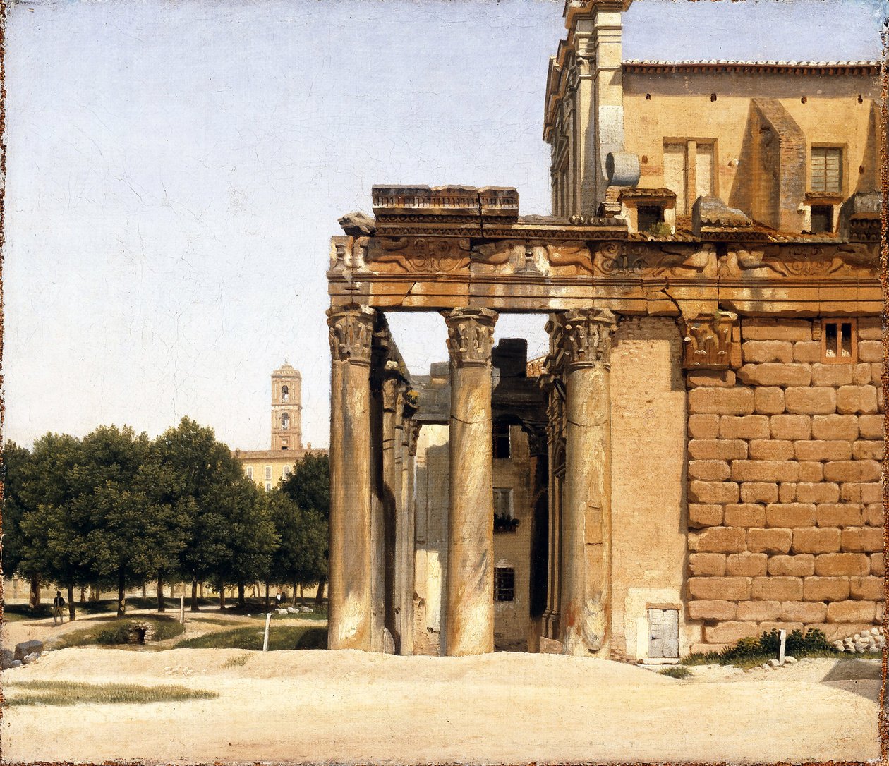 Vue de la via Sacra, Roma - Peinture de Christoffer Wilhelm Eckersberg (1783-1853) Via Sacra