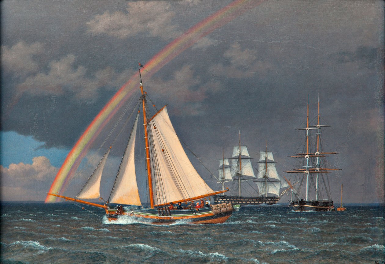 Göl Üzerinde Gökkuşağı, 1836. by Christoffer Wilhelm Eckersberg