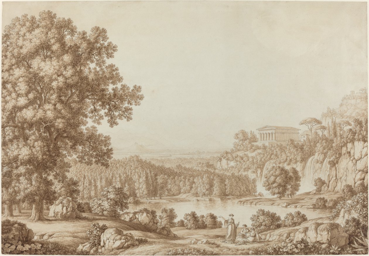 Dor Tapınağı ile Arkadya Manzarası by Christoph Heinrich Kniep