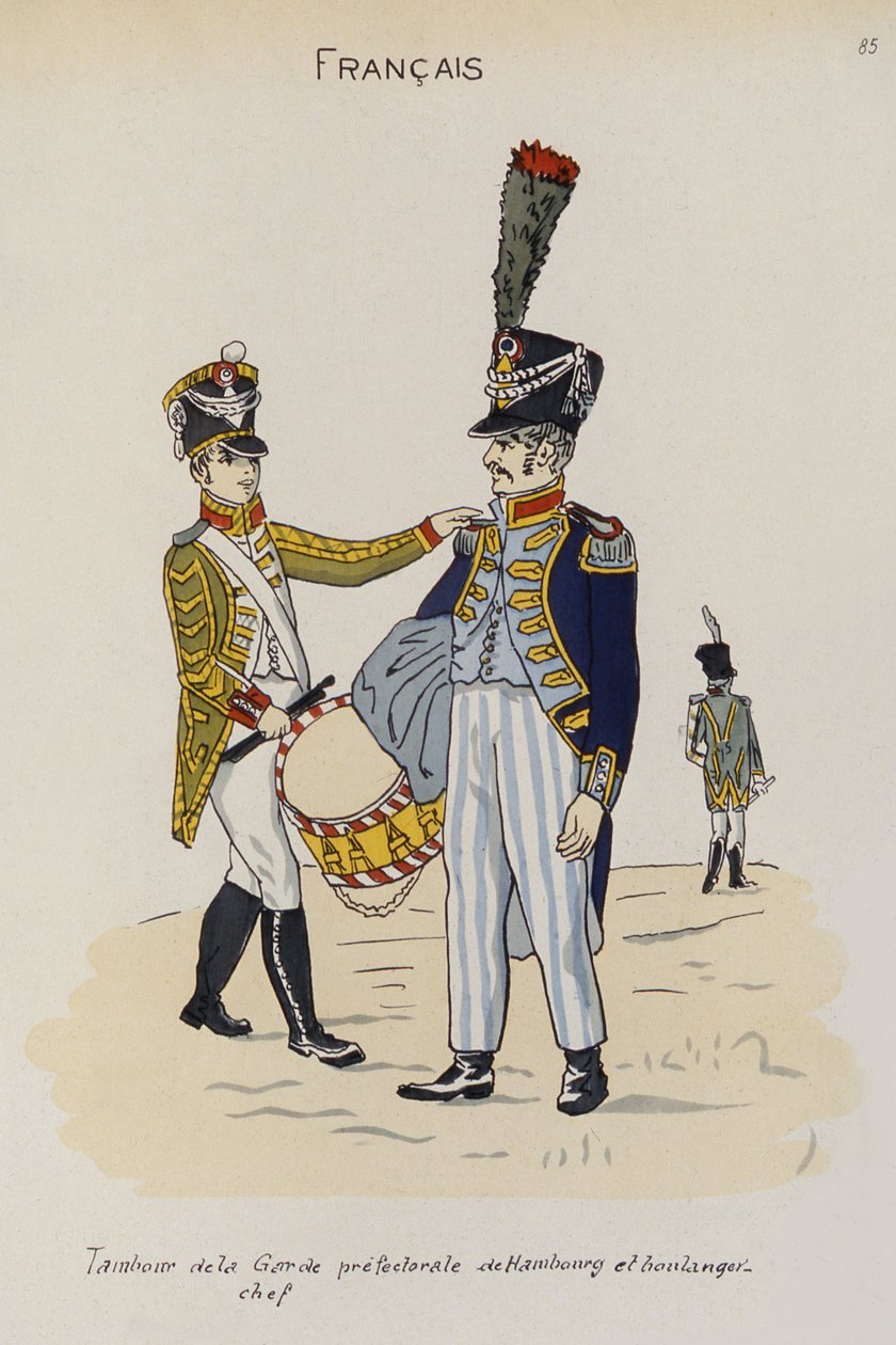 Hamburg Valiliği Bir Davulcu ve Usta Fırıncı, c.1806 by Christoph Suhr