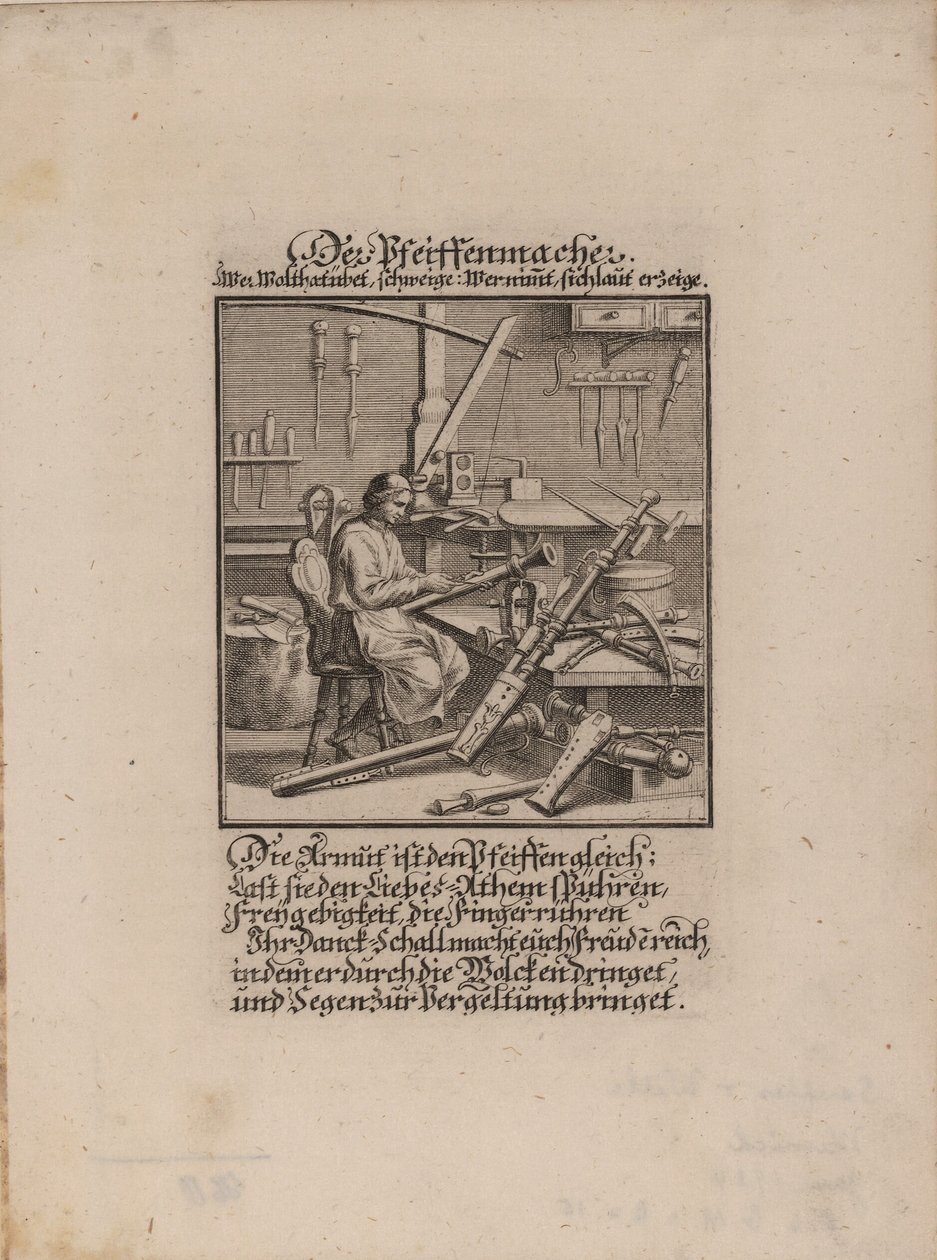 Rüzgar Enstrümanı Yapıcı by Christoph Weigel the Elder