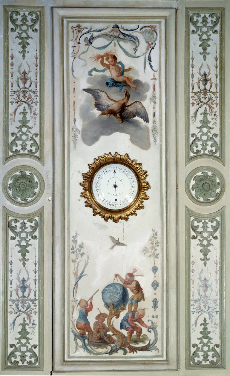 Barometre ve chinoiserie ile Chateau de Champs sur Marne