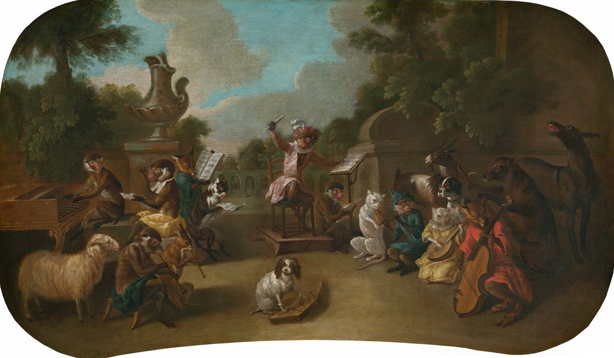 Şarkıcı: Konser, c. 1739. by Christophe Huet