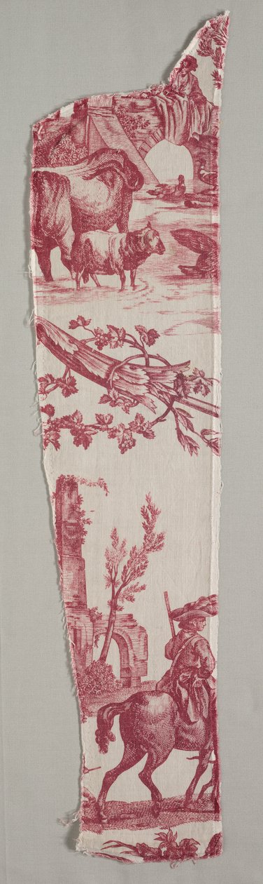 Copperplate Baskılı Pamuk Parçaları, c. 1789. by Christophe Philippe Oberkampf