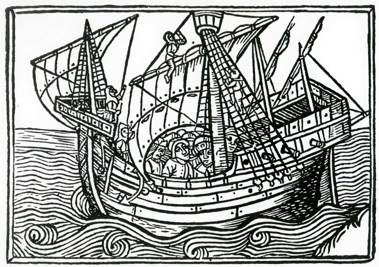 Bir İspanyol Gemisi, 1496 by Christopher Columbus