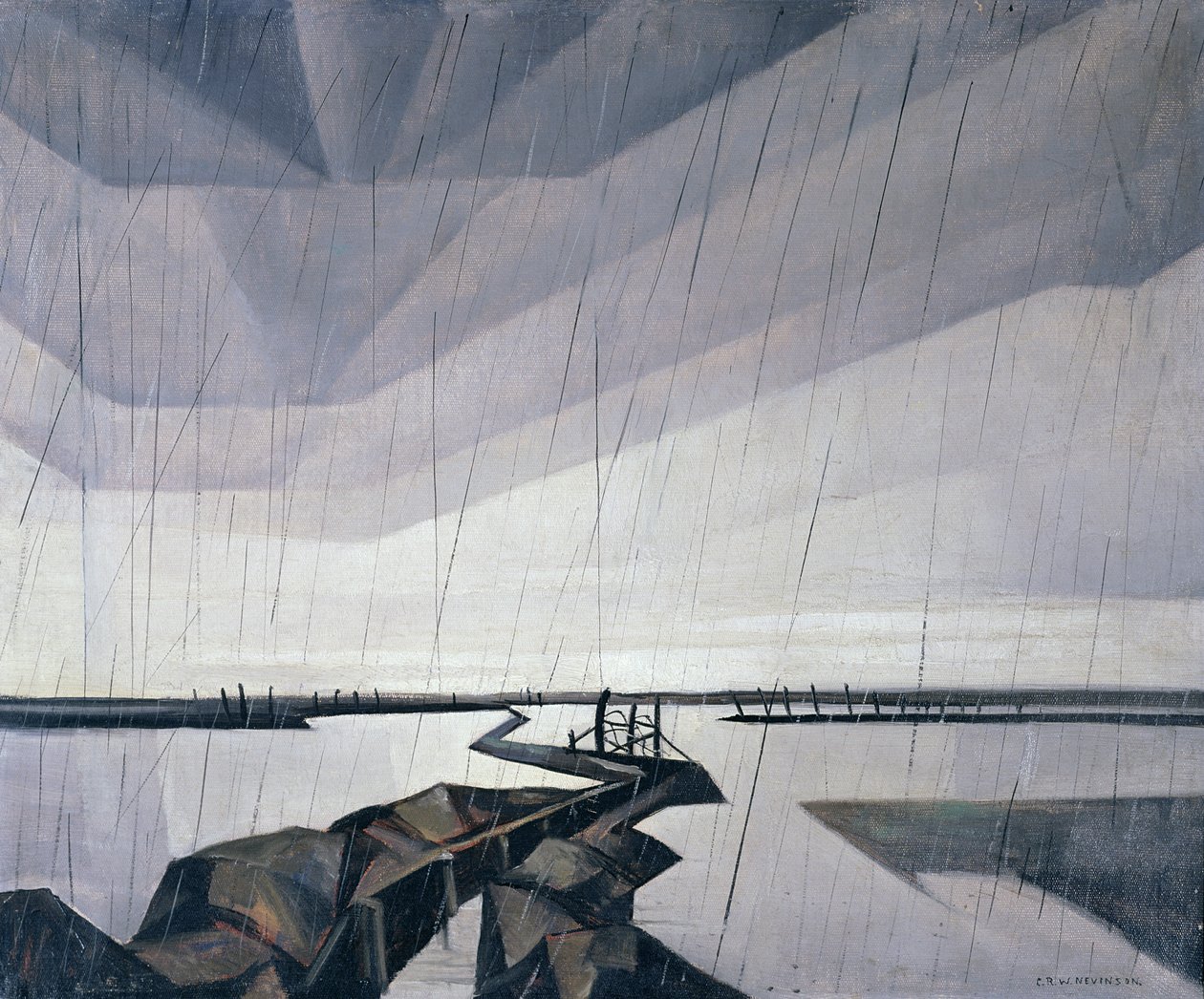 ಬಳಕೆದಾರರ ಮೇಲೆ ಪ್ರವಾಹದ ಕಂದಕ, 1916 ಟರ್ಕ್ by Christopher Richard Wynne Nevinson