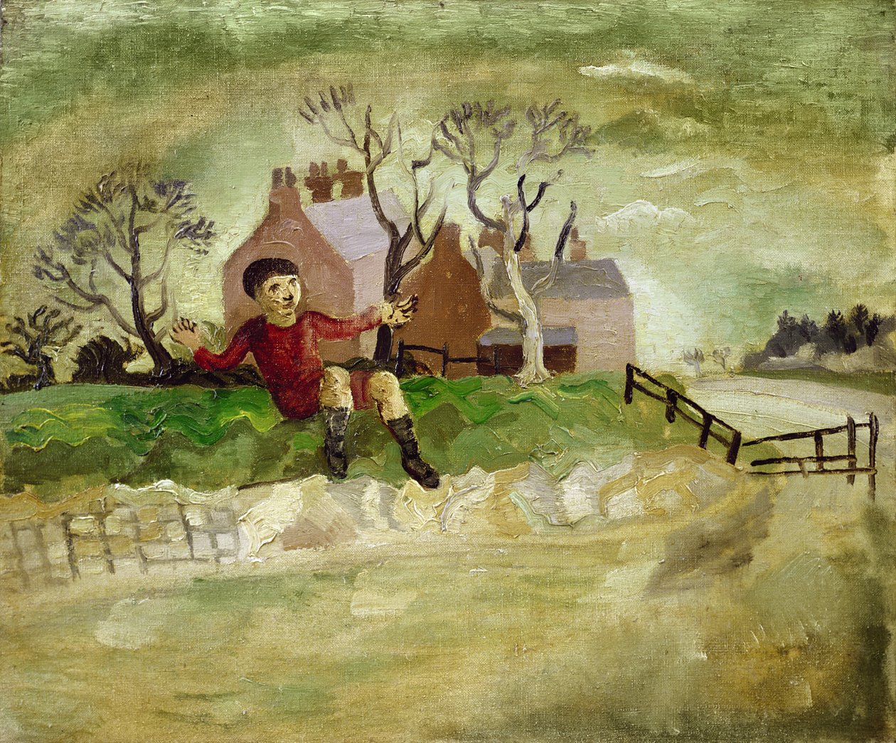 Zıplayan Çocuk, Arundel, Batı Sussex, 1929 by Christopher Wood