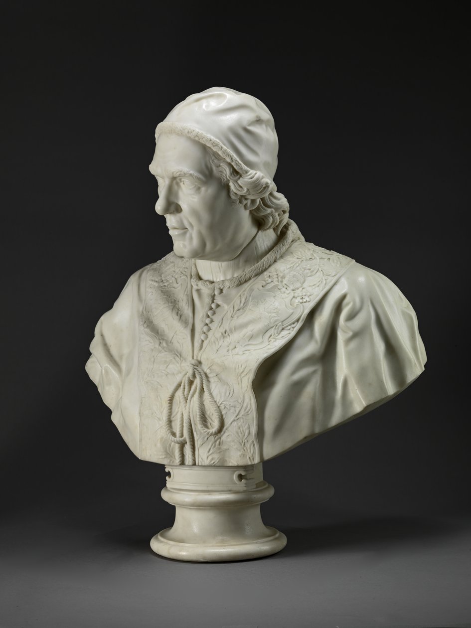 Papa Clement XIV (1705-74) c.1772-76 (mermer) by Christopher (attr.to) Hewetson
