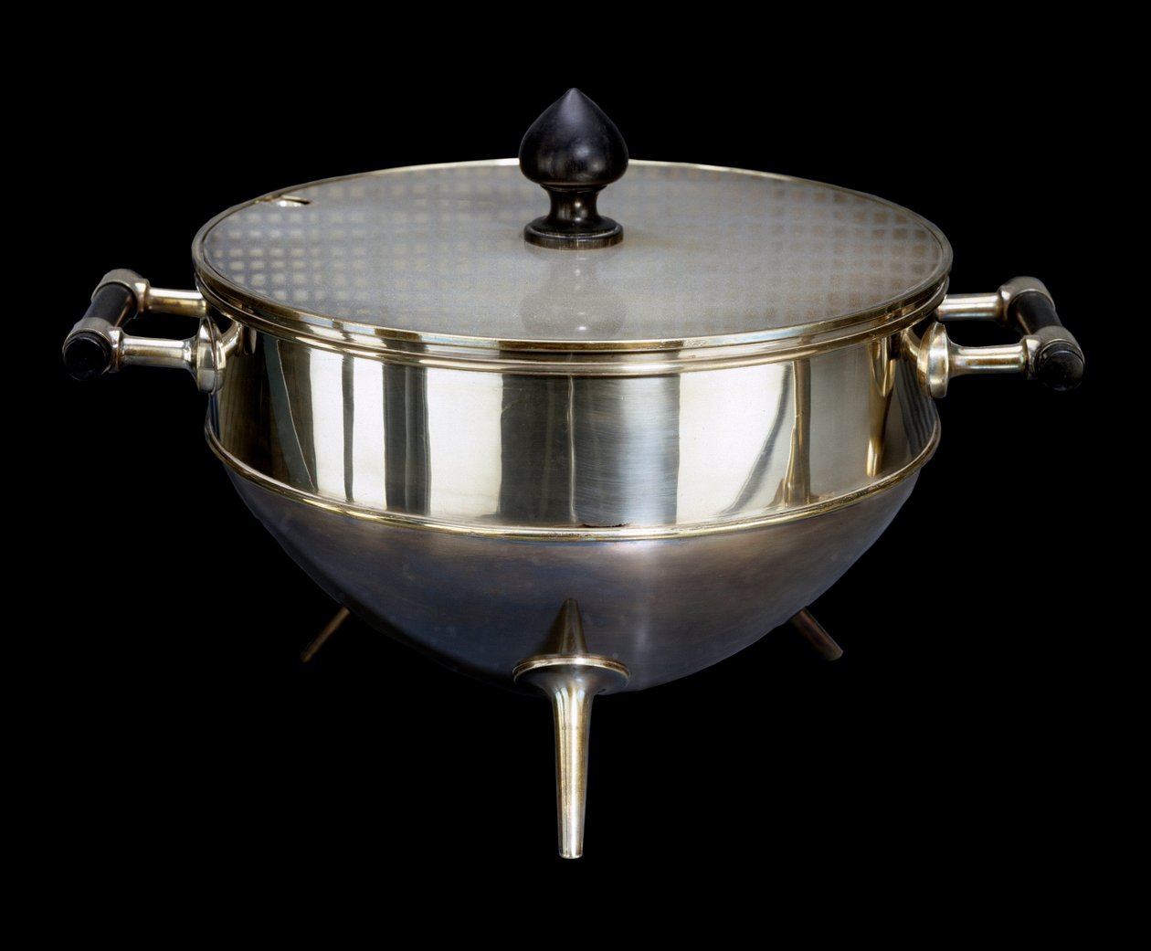 Argenterie: Christopher Dresser (1834-1904) tarafından gümüş metal iç çekiş ve ebene 1880 civarında Paris, musee d