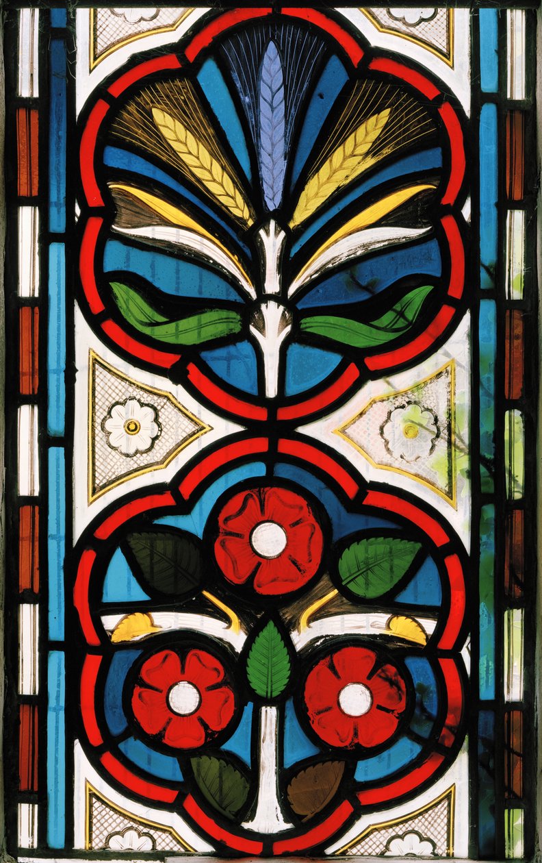 Güller ve buğday, 1865 (vitray) by Christopher Dresser