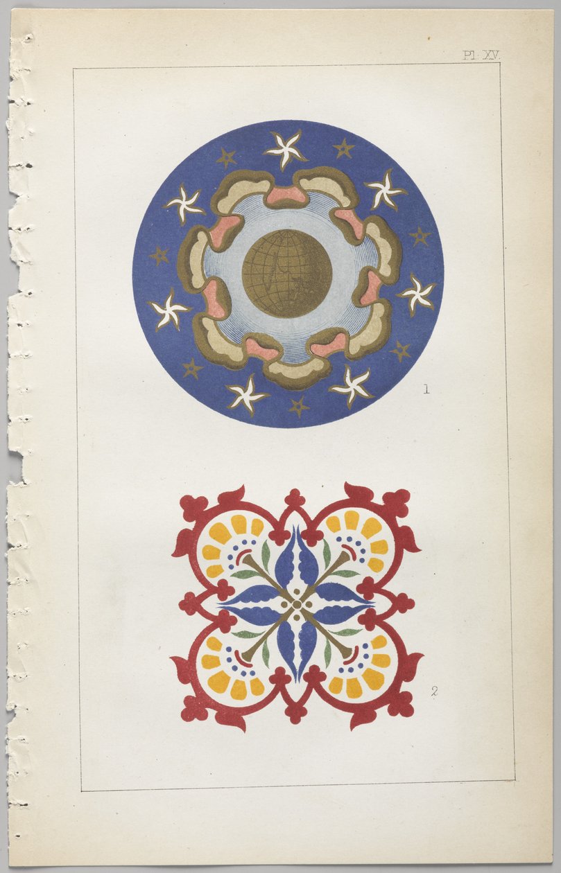 Dekoratif tasarım sanatı : çiçeklerin açıldığı günün saatlerini gösteren bir ek ile Day & Son, Londra, 1862 tarafından yayınlanmıştır. by Christopher Dresser