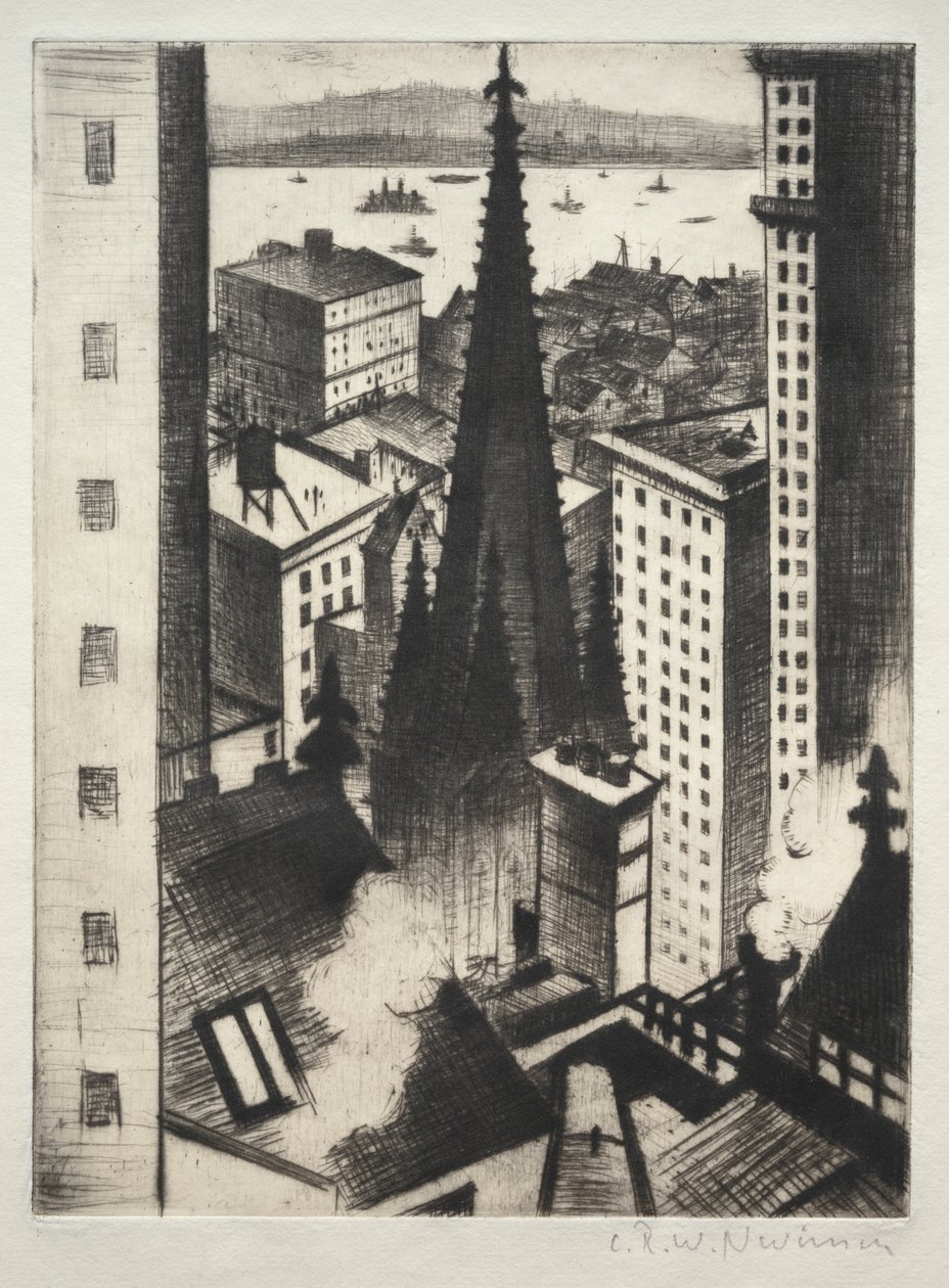 New York Tapınağı by Christopher Richard Wynne Nevinson