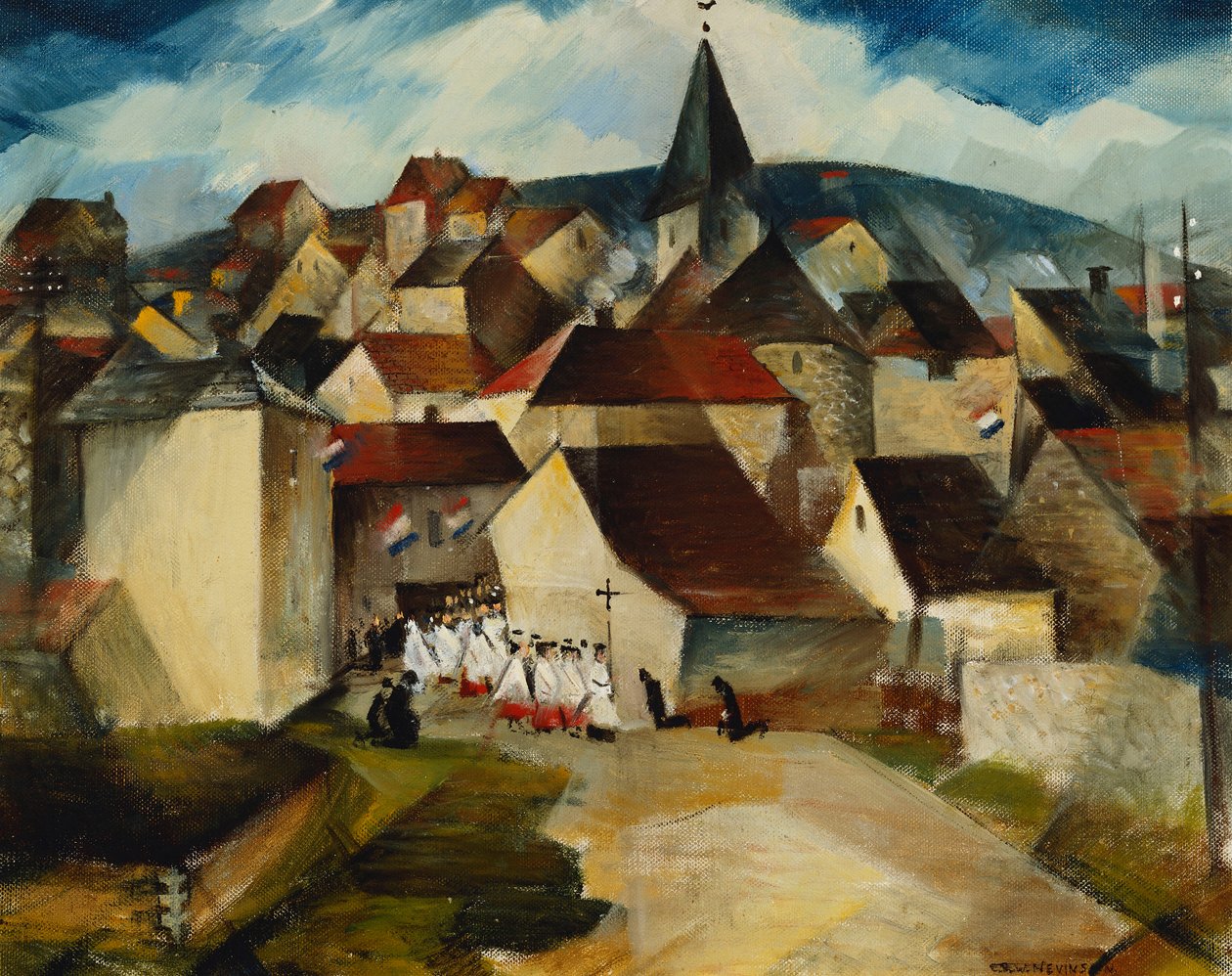 Bir Köy Alayı, Fransa, c.1923 by Christopher Richard Wynne Nevinson