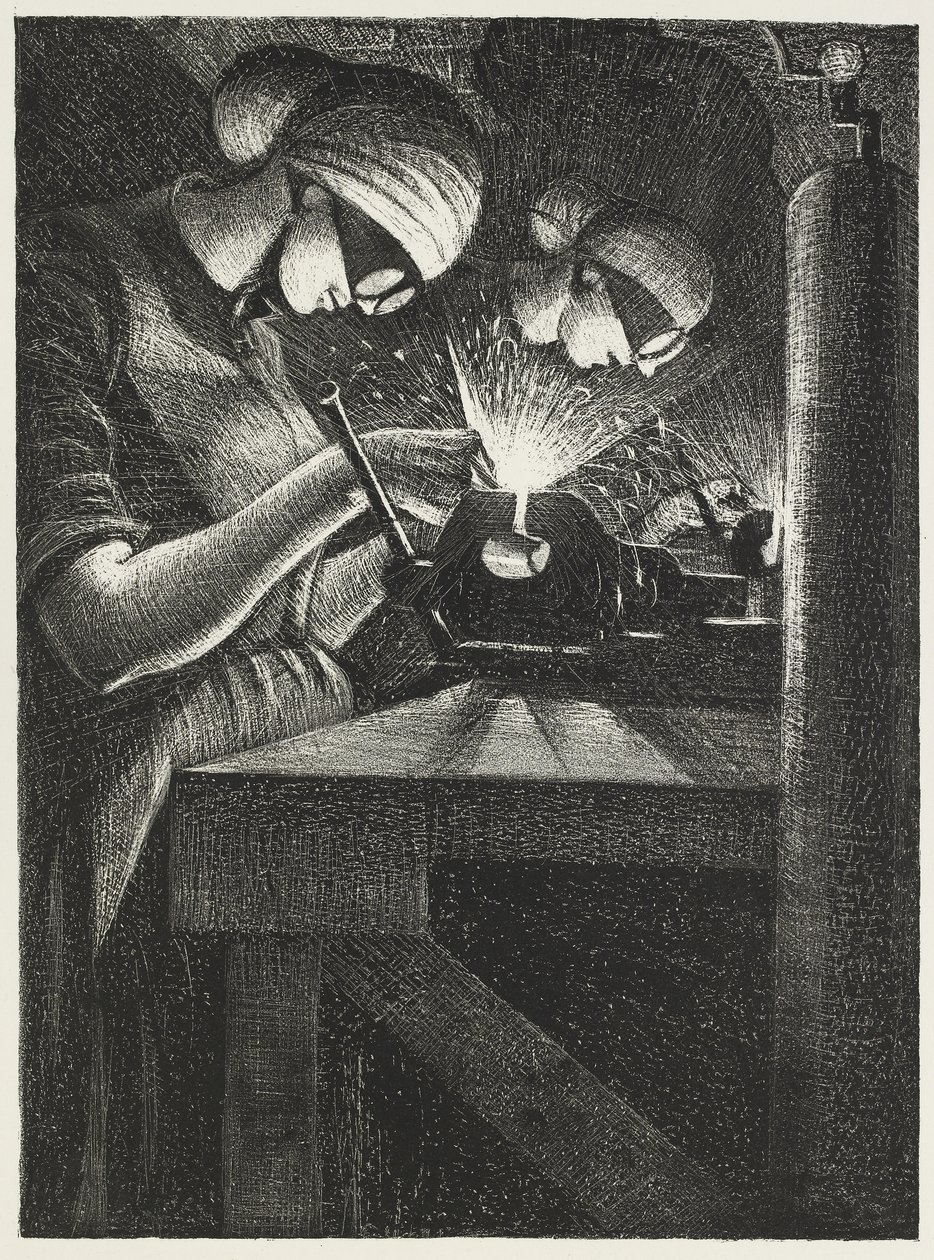 Asetilen Kaynakçıları, 1917 by Christopher Richard Wynne Nevinson