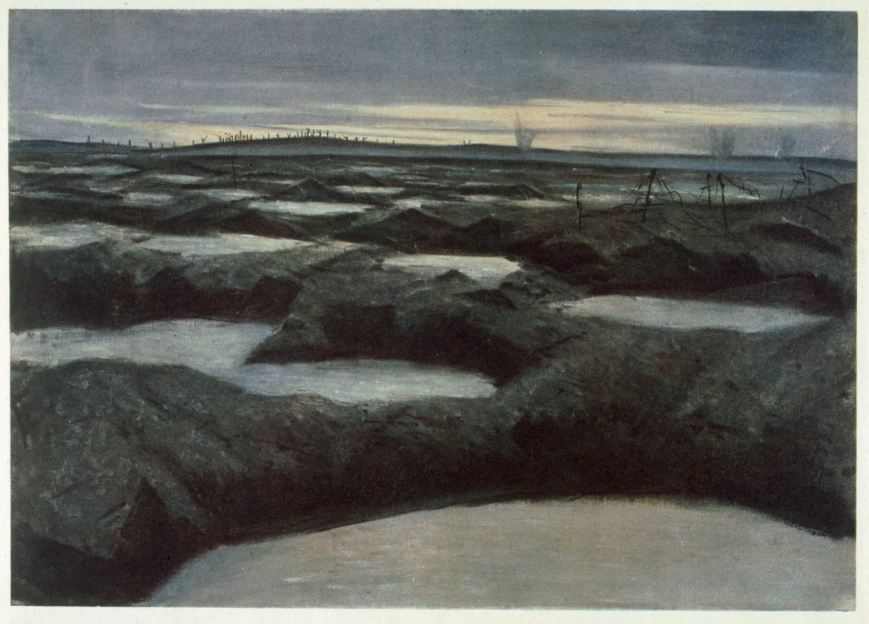 Cephedeki İngiliz Sanatçılardan Bir İtiş Sonrası, Batı Cephesinin Devamı, 1918 by Christopher Richard Wynne Nevinson