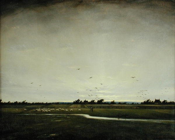 Bir İngiliz Manzarası, Romney Marsh (tuval üzerine yağlı boya) by Christopher Richard Wynne Nevinson
