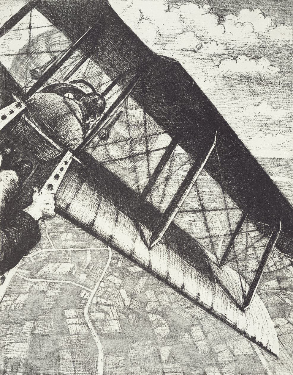 4000 fitte bankacılık, c. 1918 (lito) by Christopher Richard Wynne Nevinson