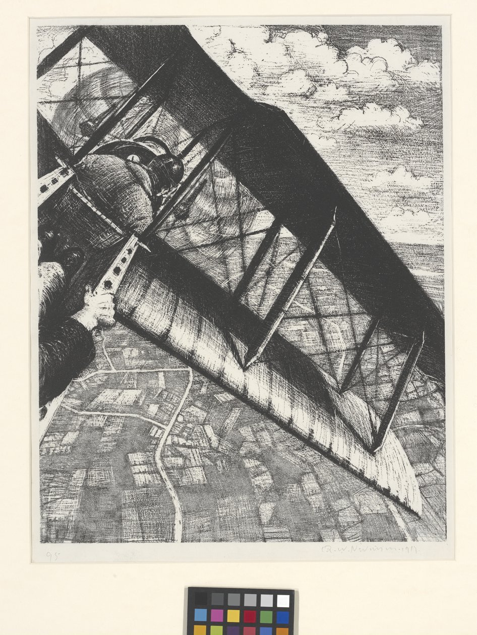 Uçak İnşa Etmek: 4.000 Feet'te Bankacılık (litografi) by Christopher Richard Wynne Nevinson