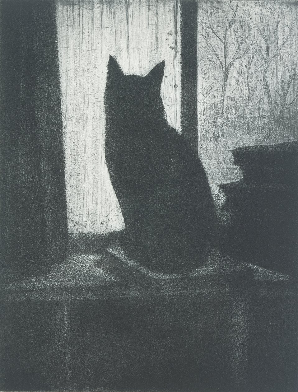 Le Chat, c.1920 (gravür ve aquatint) by Christopher Richard Wynne Nevinson