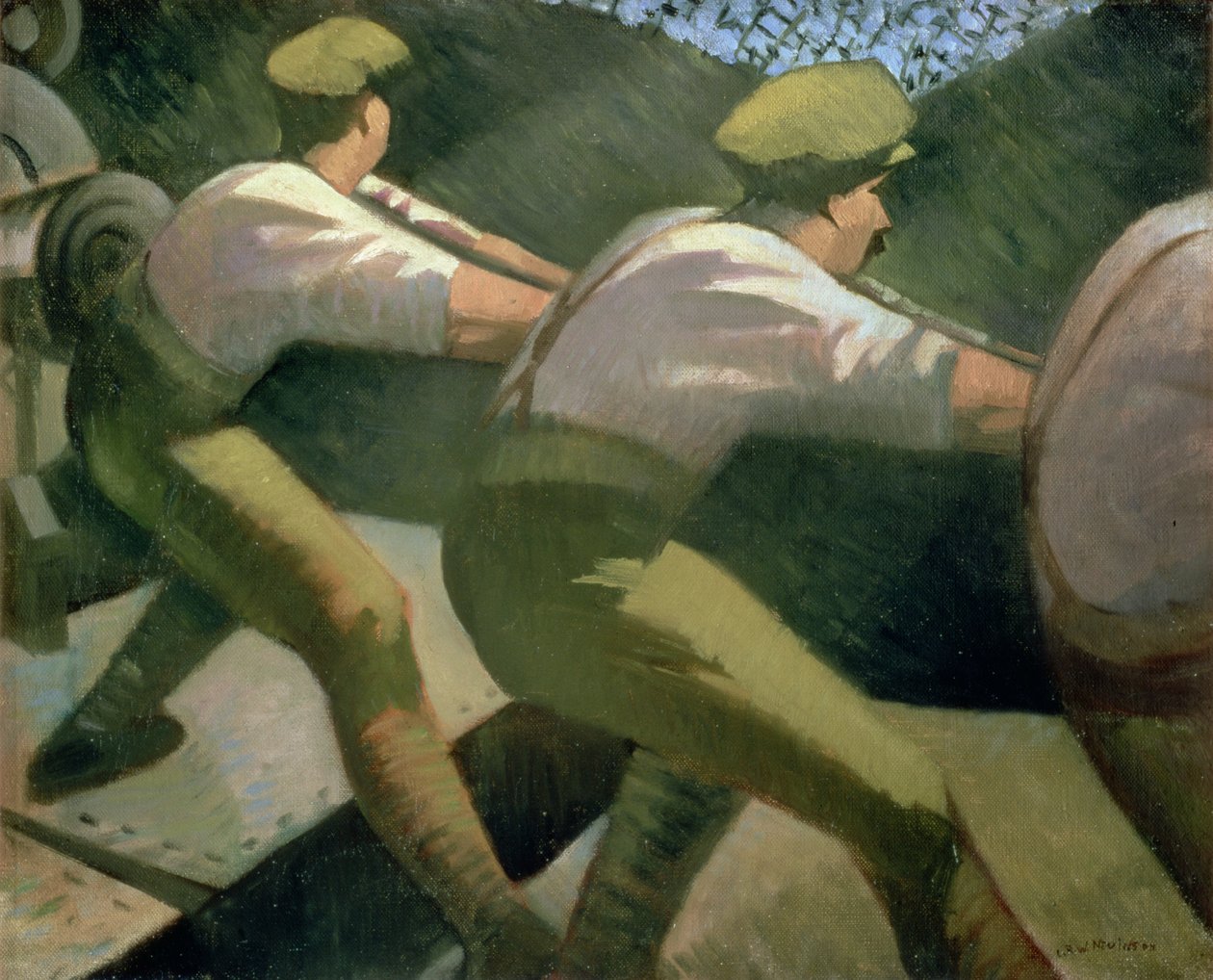 Siperlere Silah Yükleme, 1918 by Christopher Richard Wynne Nevinson