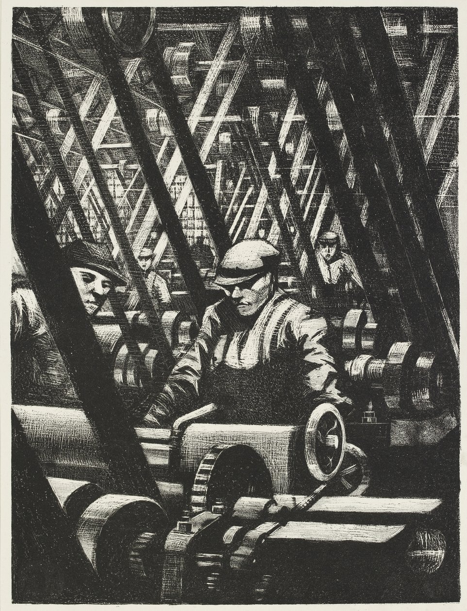 Motoru Yapmak, 1917 by Christopher Richard Wynne Nevinson