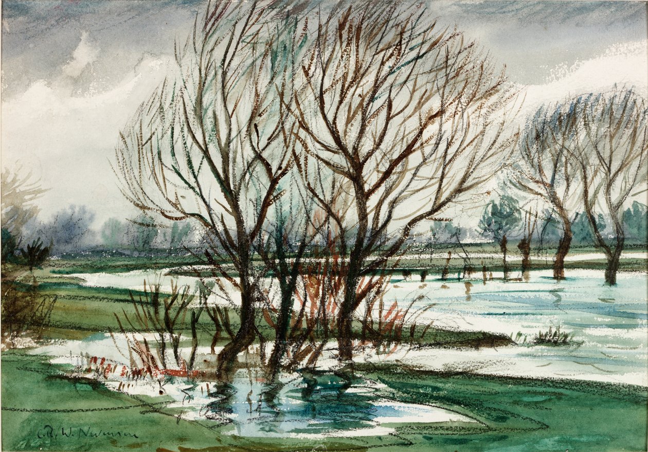 Willows, yaklaşık 1927 (Suluboya ve tebeşir) by Christopher Richard Wynne Nevinson